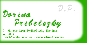 dorina pribelszky business card